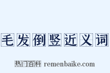 毛发倒竖近义词是什么意思的图片